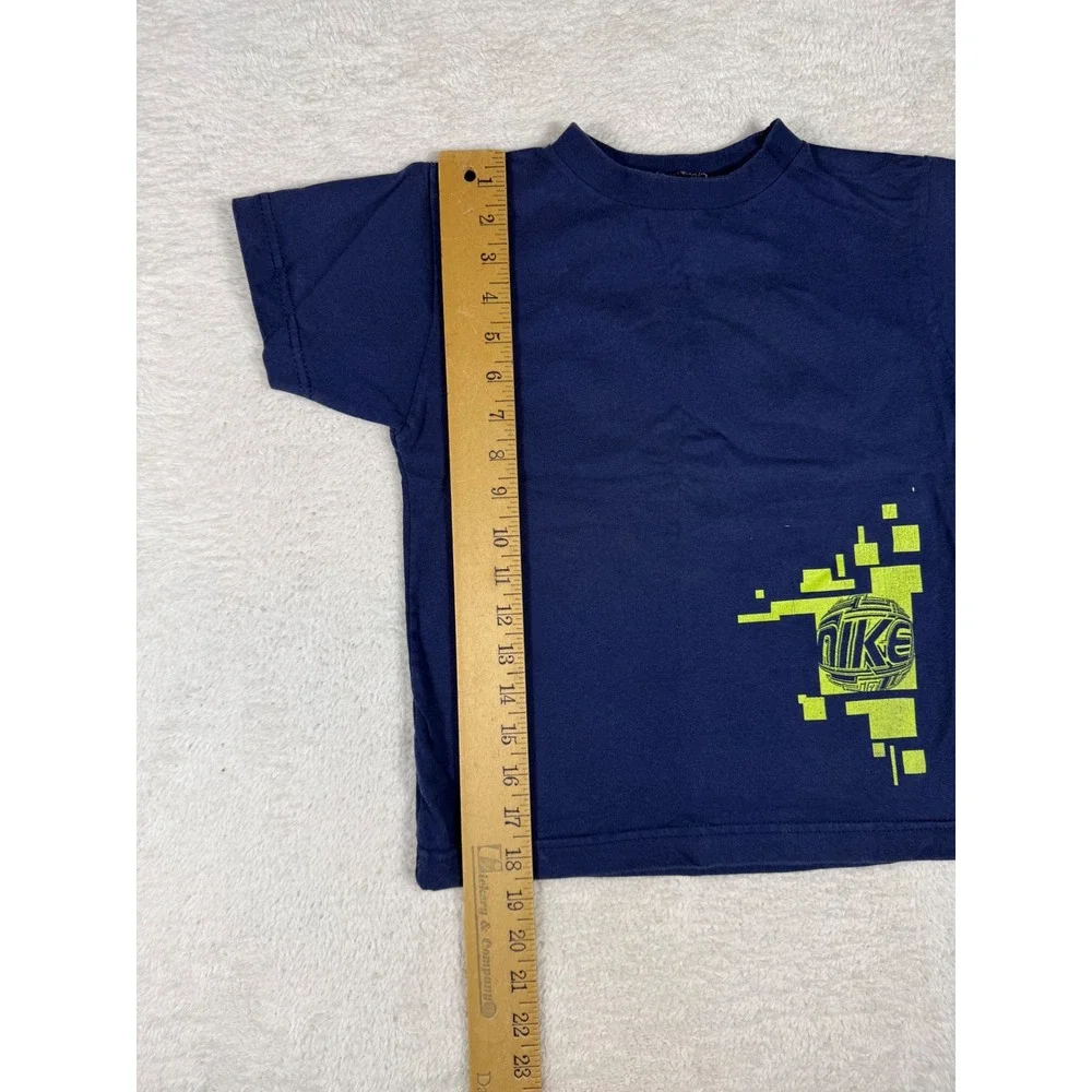 Nike Graphic T-Shirt Kids Size 7 Navy Blue Good Basketball Sporty Tee‎
